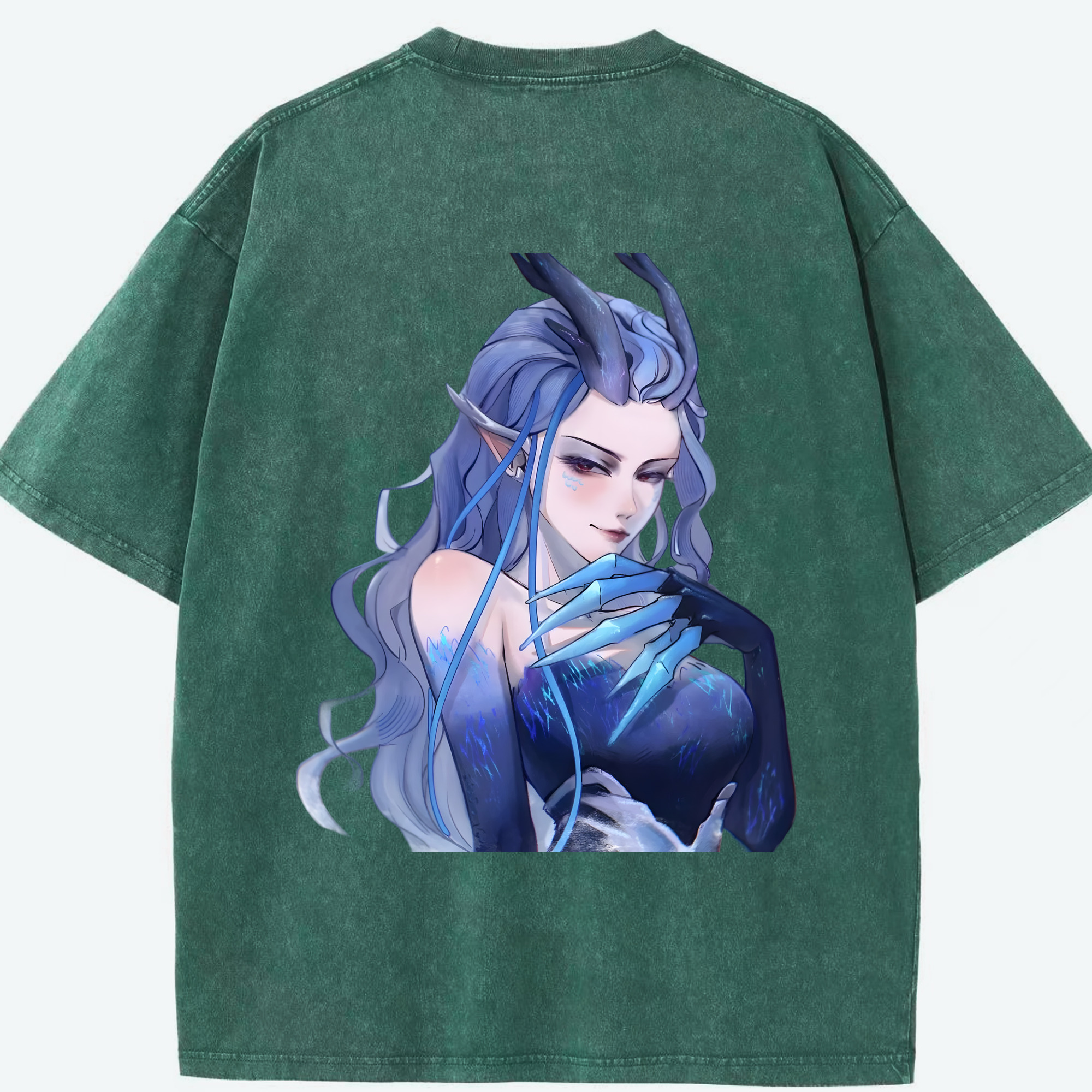 （画像用） Ne Zha 2 ナタ 魔童の大暴れ 綿100% ヴィンテージ風 半袖Tシャツ（背面プリント）